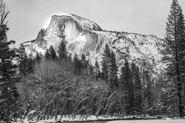 Half Dome Graced by Yosemite Snow #2, horizontal