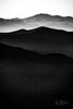 Satin Sunrise at Clingman's Dome, #5, Black and White, horizontal
