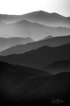 Sunset in Black and White at Clingman's Dome, #2, vertical
