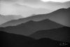 Sunset in Black and White at Clingman's Dome, #3, horizontal