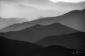 Sunset in Black and White at Clingman's Dome, #3, horizontal