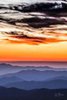 Sun Setting on Clouds, Peaks, Ridges at Clingman's Dome, #3, vertical