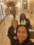 Taking a break from meetings with Sunita Merchia, Tammie Peters and Sarah Sanusi.
