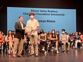 SILVAR member Jimmy Kang presented the Charitable Foundation scholarship award to Thomas Rimsa, graduating senior from Palo Alto High School.