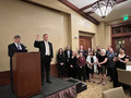 2002 California Association of REALTORS&reg; President Robert Bailey administered the oath of office to 2023 SILVAR President Jim Hamilton