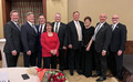 C.A.R. Past Presidents Don Faught (2013), Robert Bailey (2002), Vince Malta (2020), Colleen Badagliacco (2007), Dave Walsh (2021), Jim Hamilton (2005), Chris Kutzkey (2015), and Otto Catrina (2022), with C.A.R. CEO John Sebree (far right)