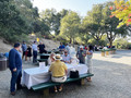 Members arriving at the BBQ.