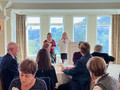 Los Gatos-Saratoga District Chair Tammie Peters introduces Navneet Parmar, who will serve as next year's Los Gatos-Saratoga District Chair.