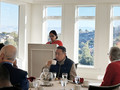 Los Gatos-Saratoga District Chair Navneet Parmar welcomes members to the District's holiday breakfast.