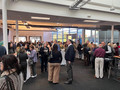Members enjoy the reception following the meeting.