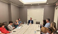 C.A.R. Region 9 directors caucus led by Region 9 Chair Jim Hamilton. The directors meet after attending all-day meetings at the C.A.R. business meetings in Indian Wells this week.