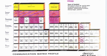 Figure 11: Finally, the most common way to use colors on the Matrix is to celebrate progress! I like to use different colors to show change and usually start here before drawing arrows and circles all over it! This image is reprinted with permission and a representation of the printed version of the Communication Matrix (Rowland, 2004).