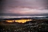 Golden light on rock wall... Arches National Park, Utah